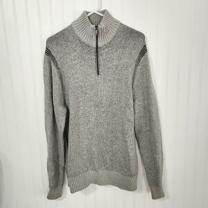 Calvin Klein Jeans | Men's Quarter Zip Sweater Gray L/XL